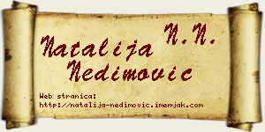 Natalija Nedimović vizit kartica